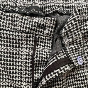 Love Tree Linen Size Medium Black White Trousers